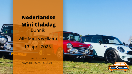 Uitnodiging Nederlandse Mini Clubdag 13 april 2025